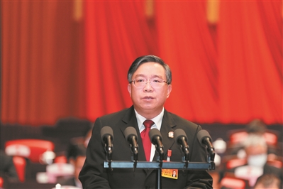 广州市中级人民法院代理院长杨正根作法院工作报告