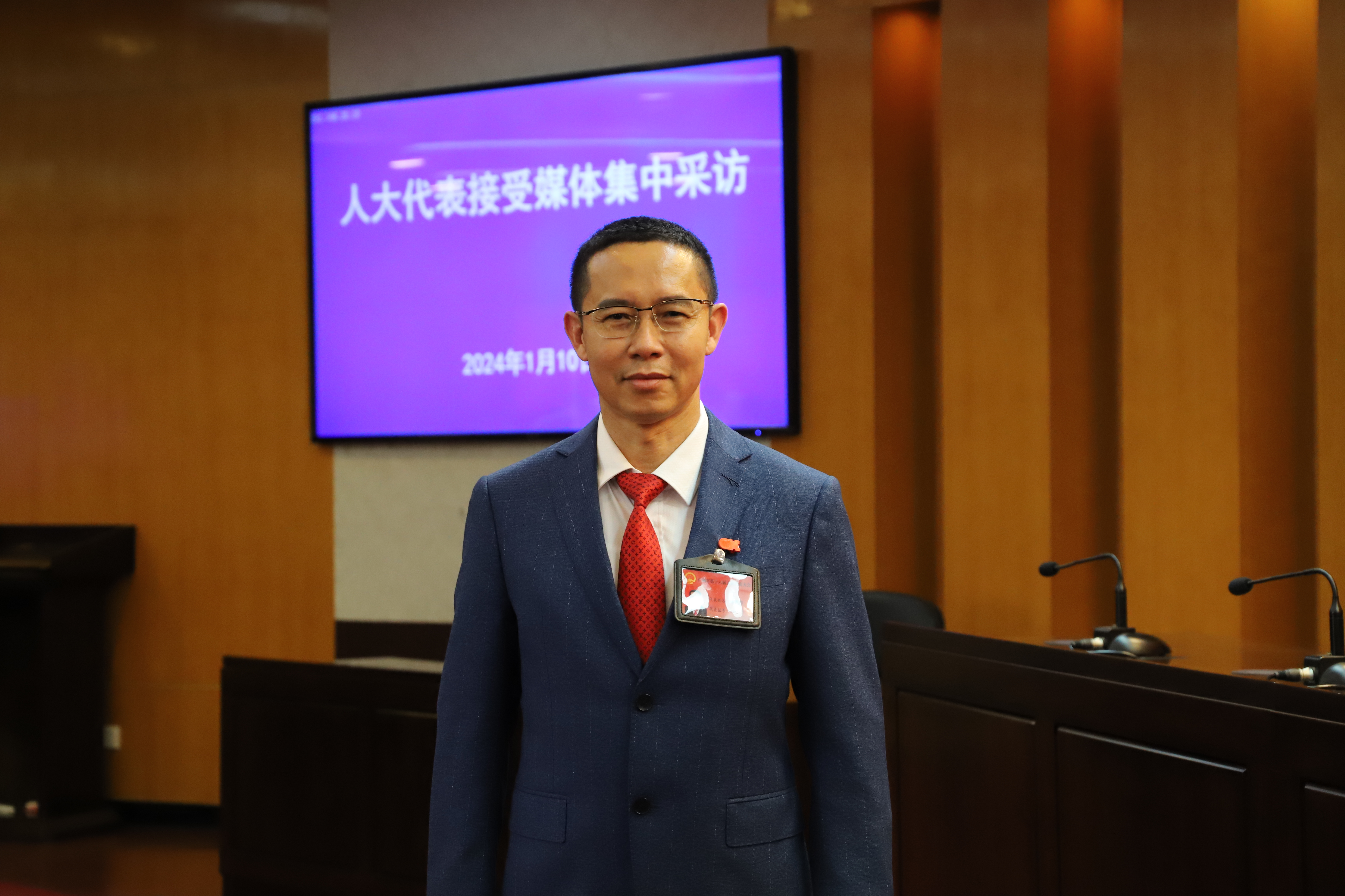 广州市人大代表、国信信扬律师事务所主任林泰松。南方网记者陈婷 摄