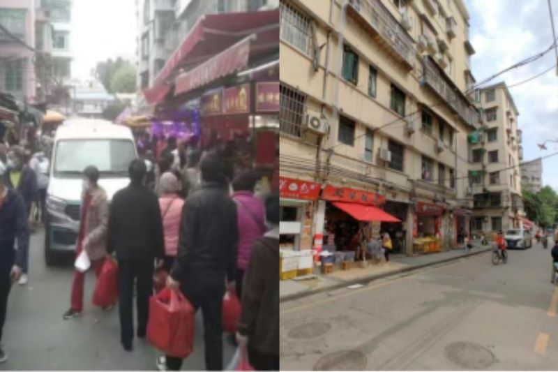 （图1：花地百合园市场周边整治前和整治后环境情况）.jpg